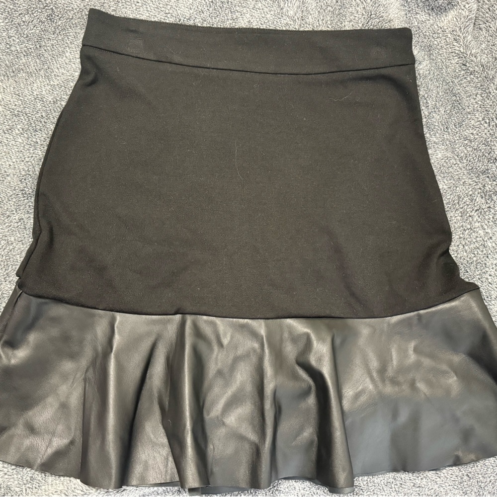 Michael Kors black faux leather skirt